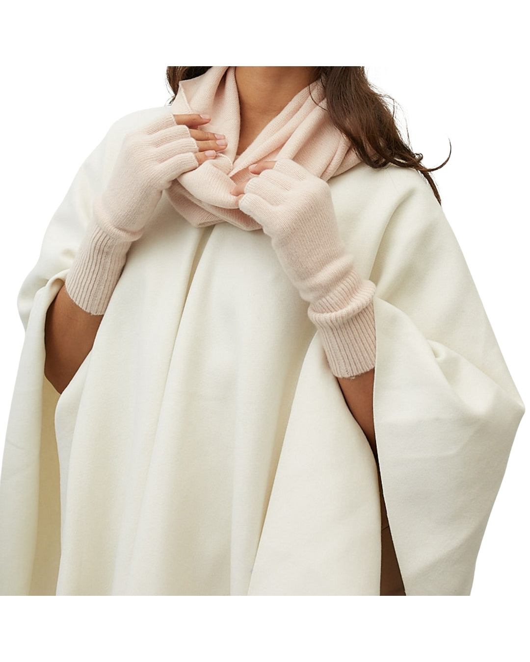 MEHNDI 11 INCH CASHMERE FINGERLESS GLOVES