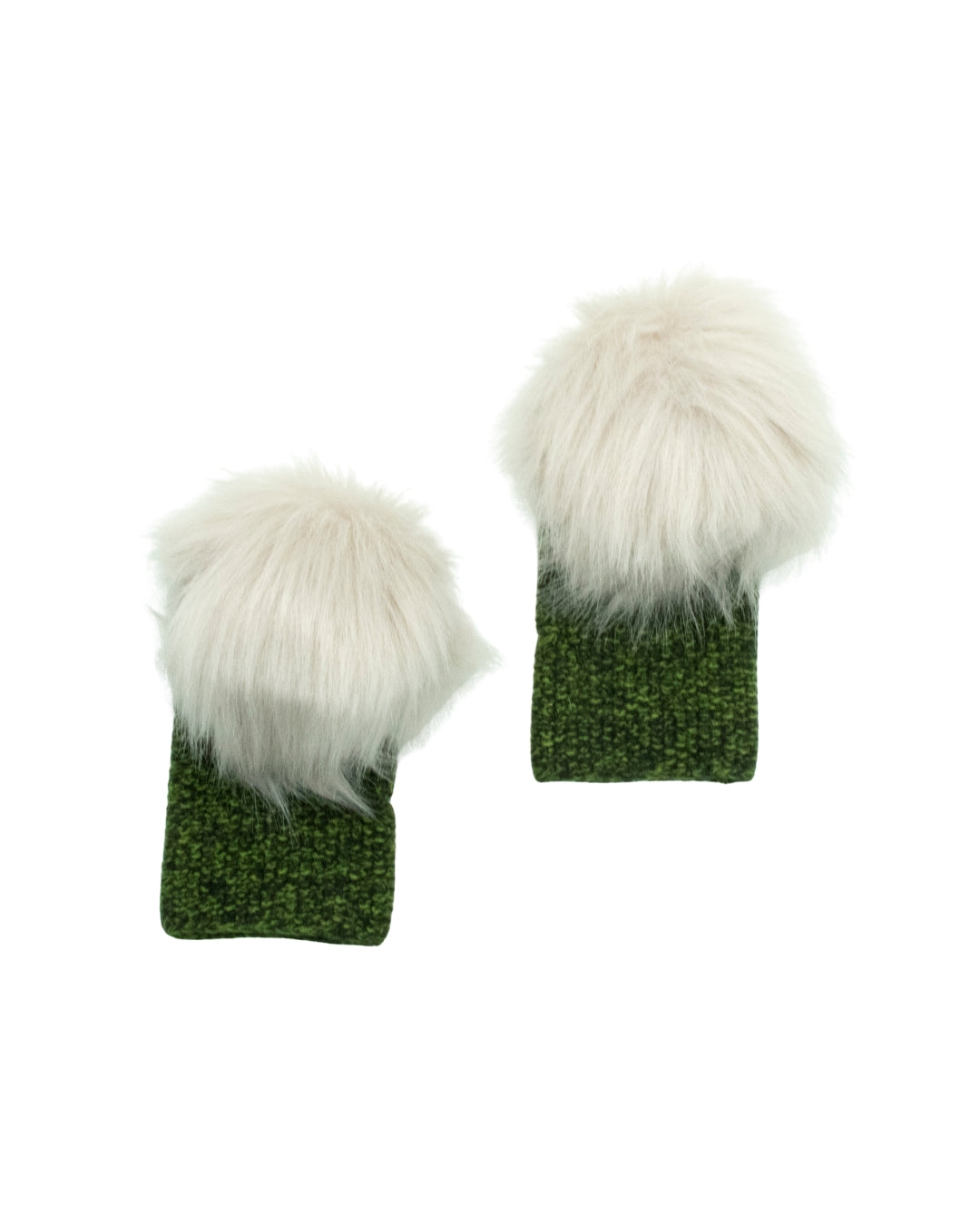 MEHNDI 6 INCH CASHMERE ARM WARMER with FUR PUFF