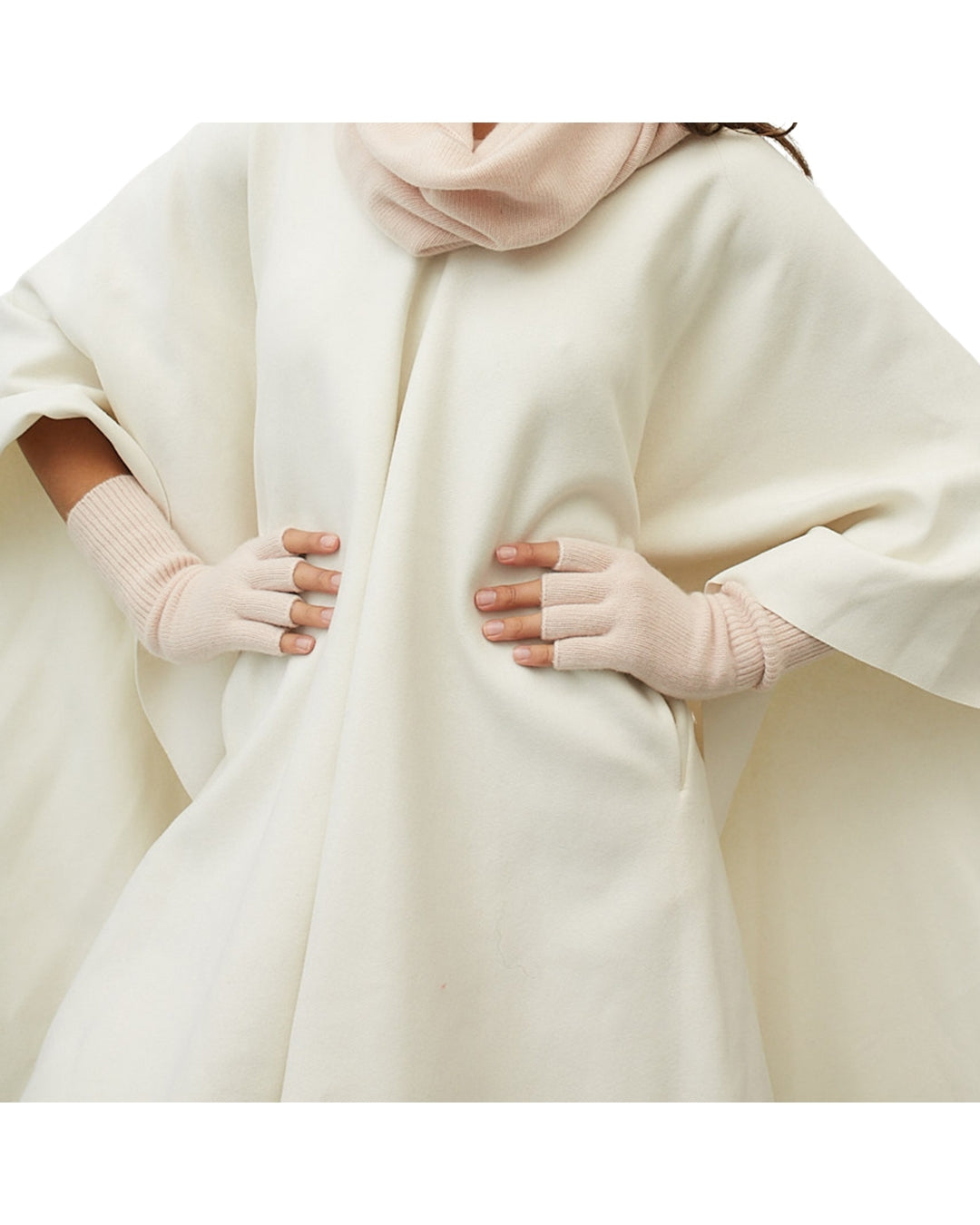 MEHNDI 11 INCH CASHMERE FINGERLESS GLOVES