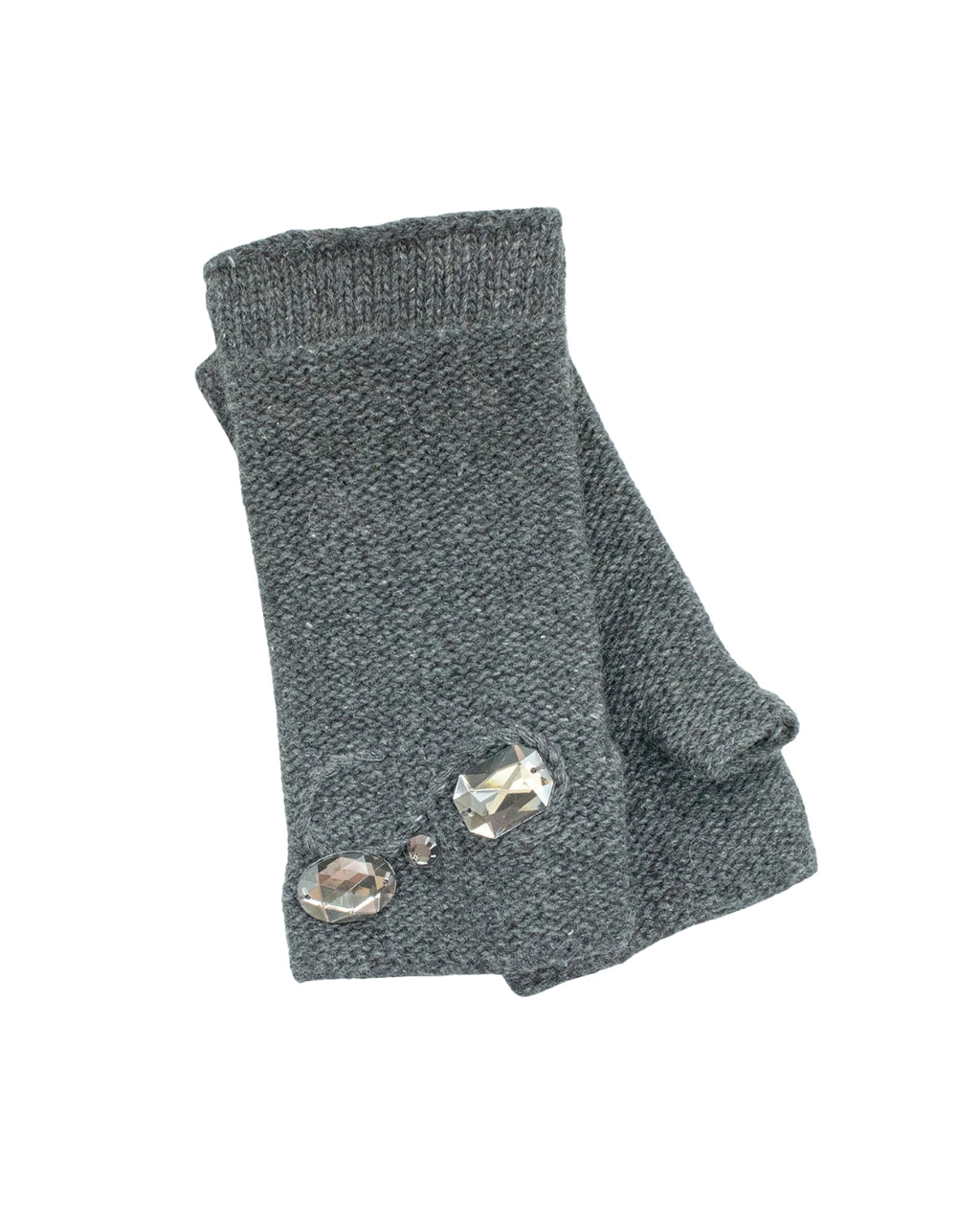 MEHNDI CASHMERE BLEND Embellished FINGERLESS GLOVES