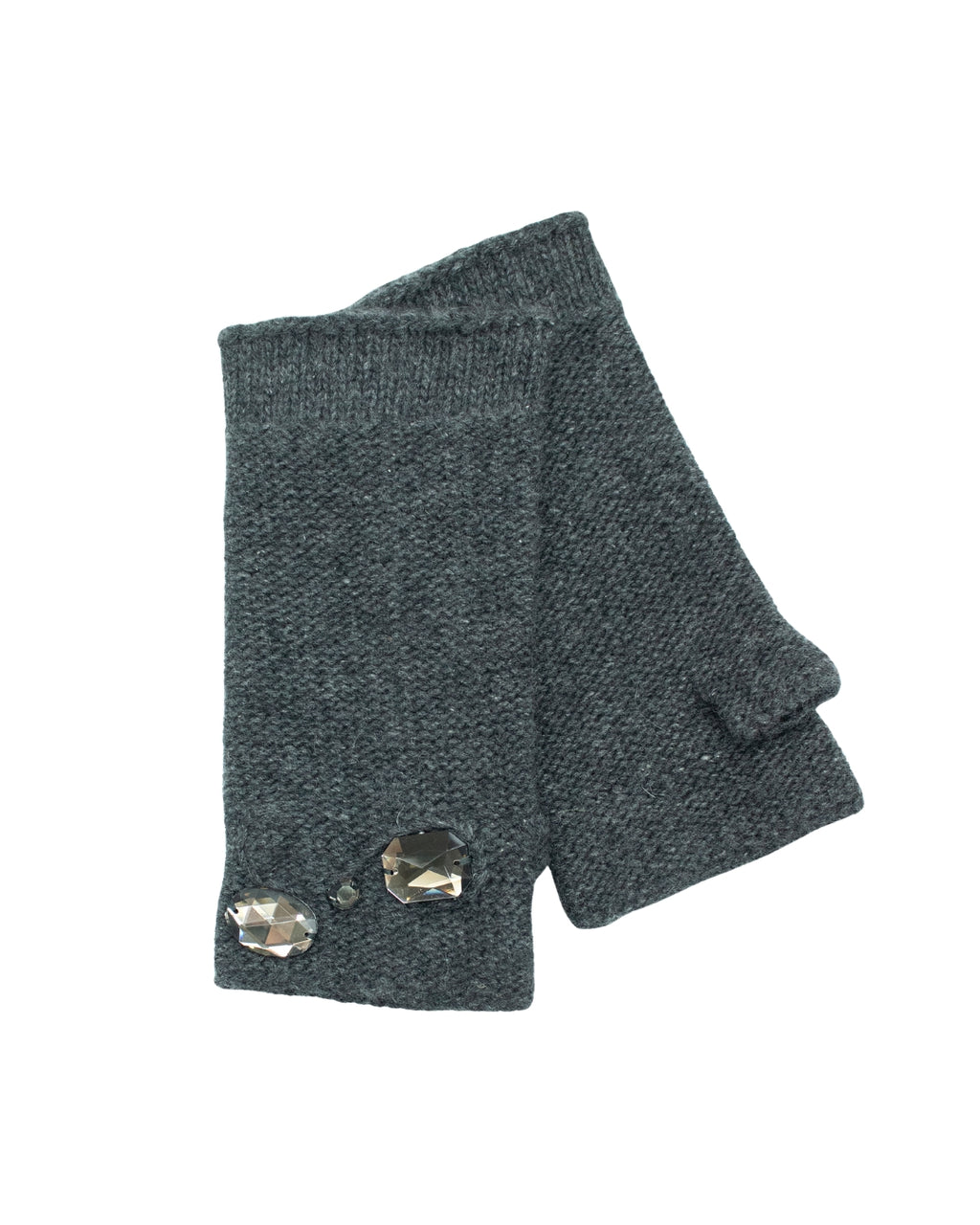 MEHNDI CASHMERE BLEND Embellished FINGERLESS GLOVES