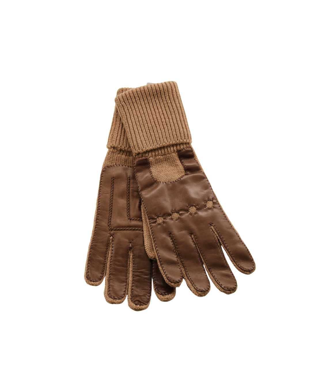 MEHNDI MERINO GLOVES WITH LEATHER TOP