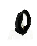MEHNDI CASHMERE HOOD WITH FAUX FUR