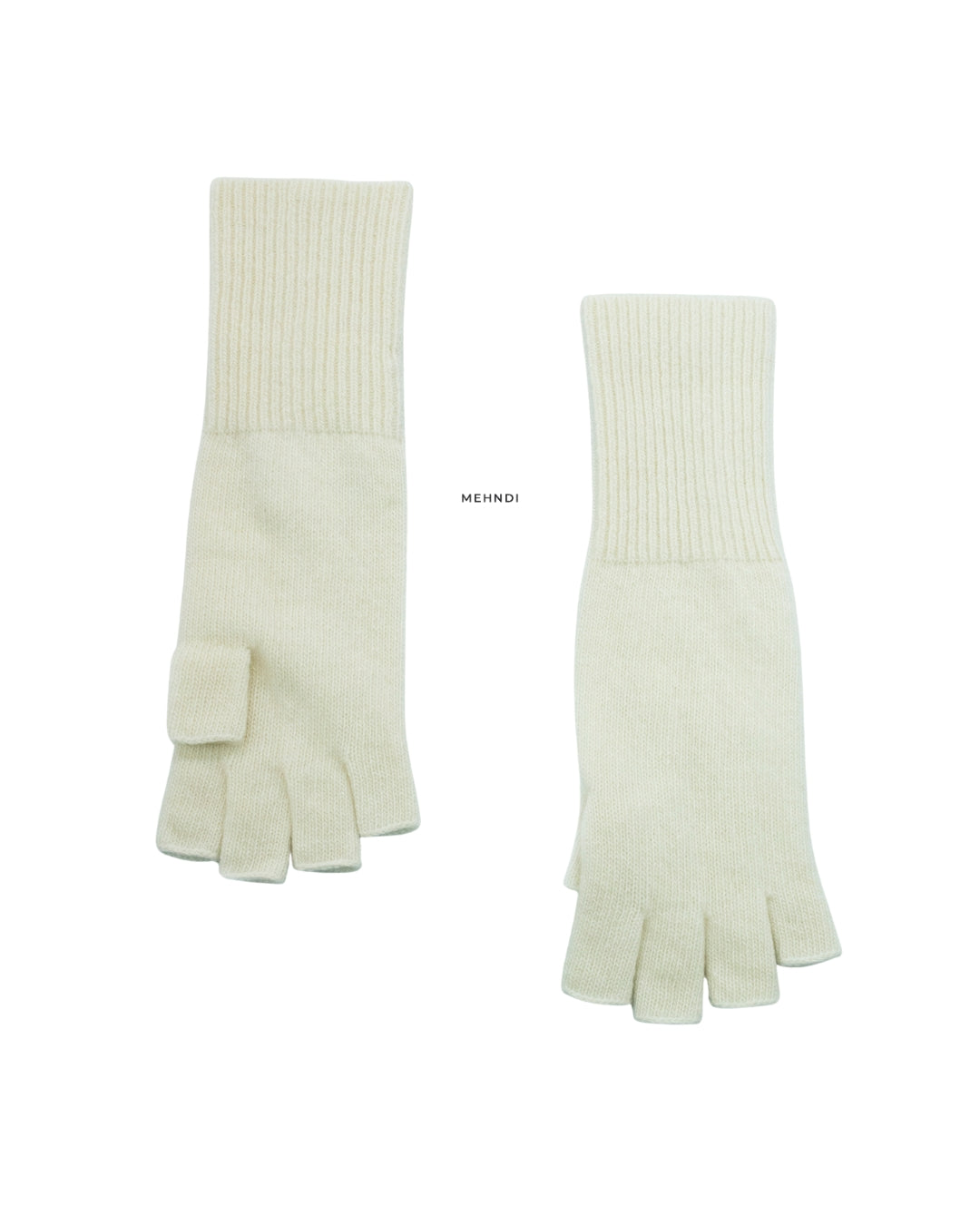 MEHNDI 11 INCH CASHMERE FINGERLESS GLOVES