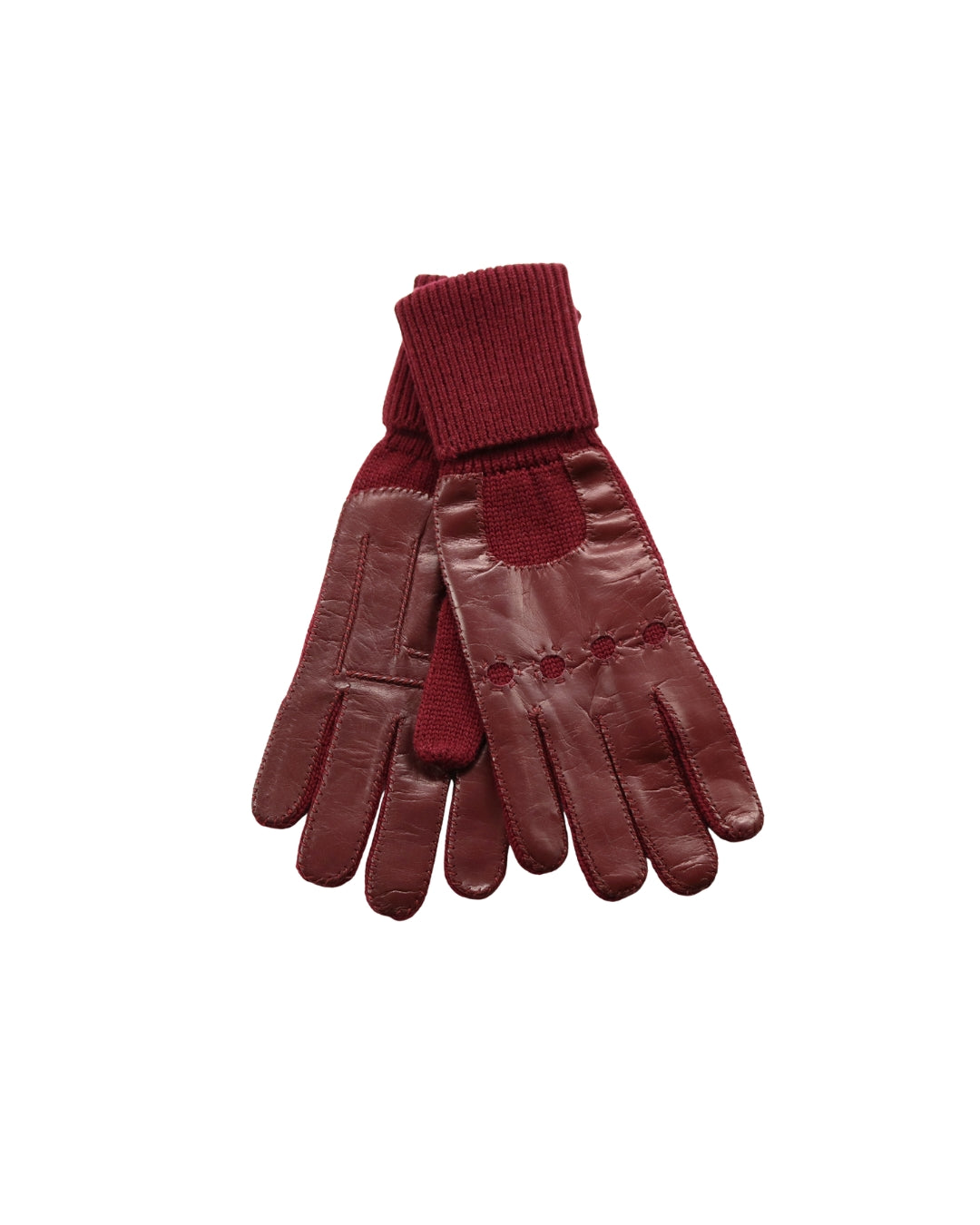MEHNDI MERINO GLOVES WITH LEATHER TOP
