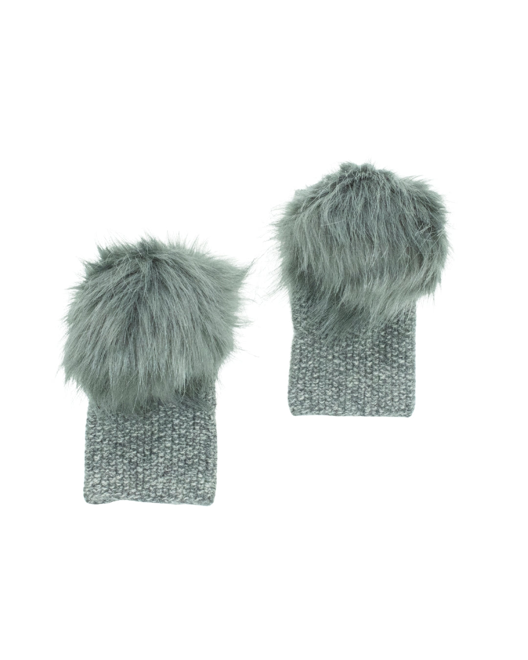 MEHNDI 6 INCH CASHMERE ARM WARMER with FUR PUFF