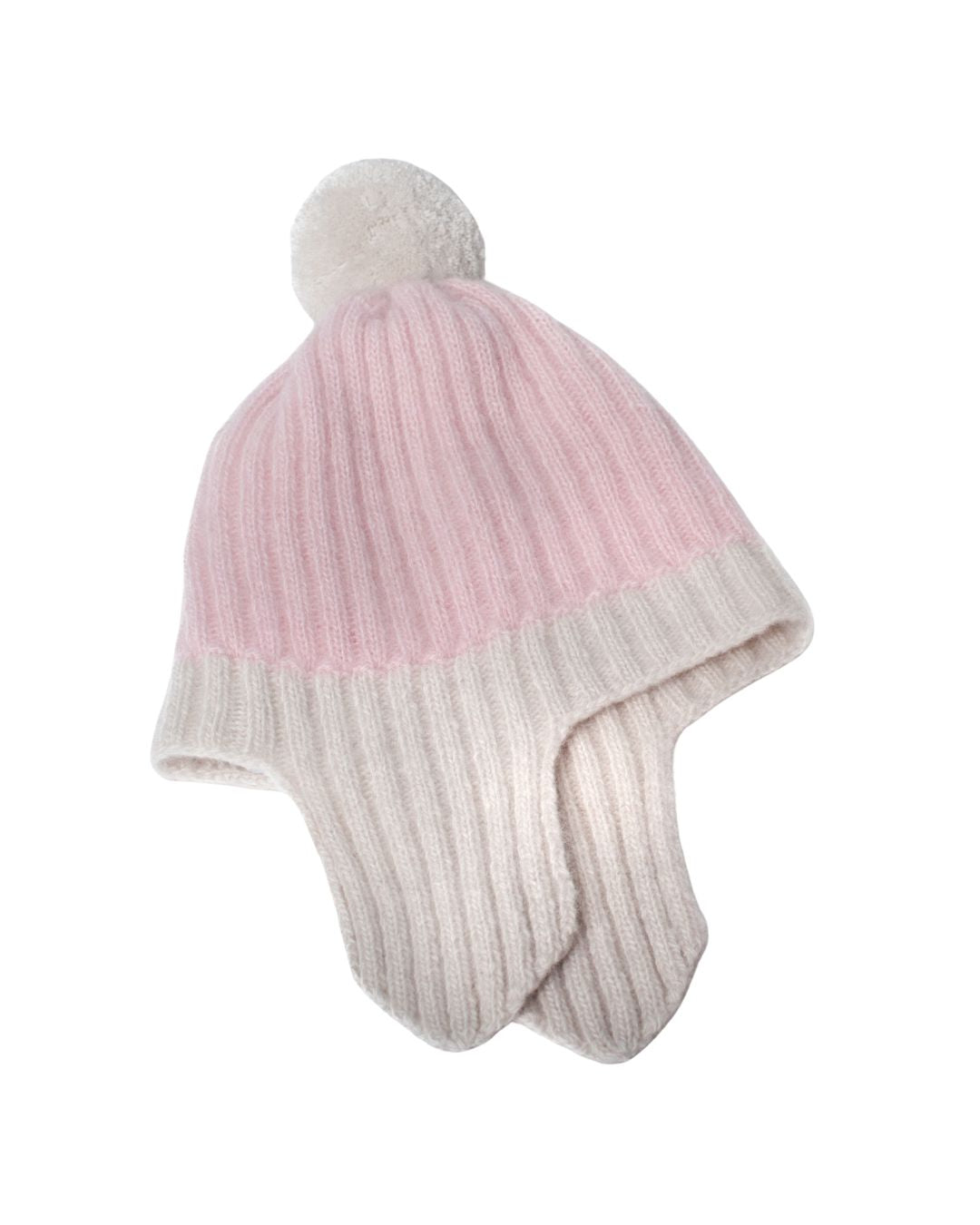 MEHNDI BABIES CASHMERE POM HAT W EARFLAPS