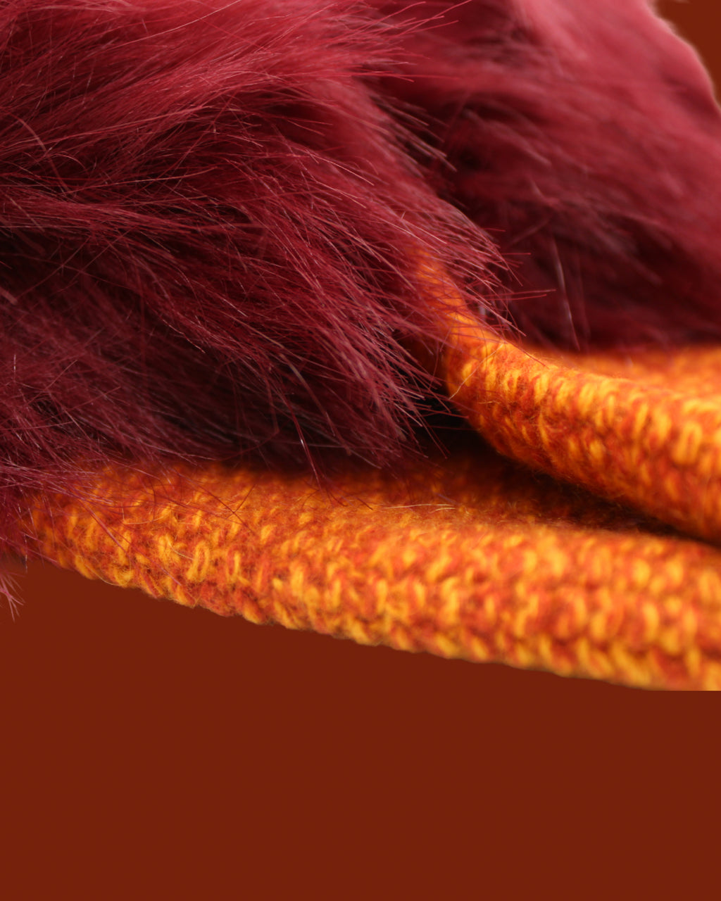 MEHNDI 6 INCH CASHMERE ARM WARMER with FUR PUFF
