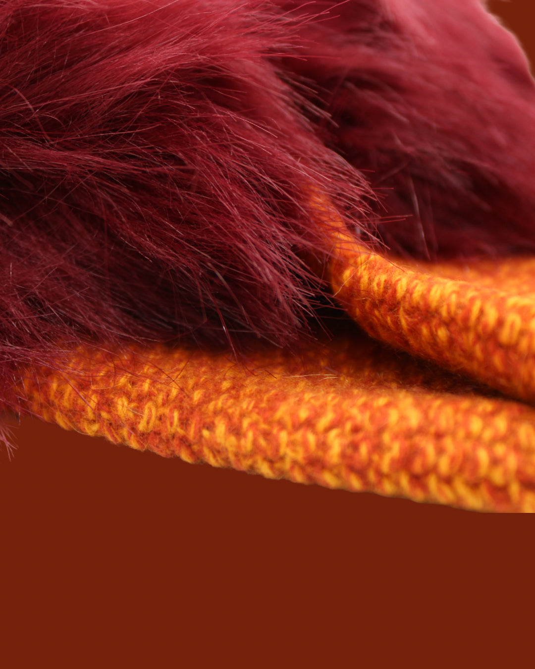 MEHNDI 6 INCH CASHMERE ARM WARMER with FUR PUFF