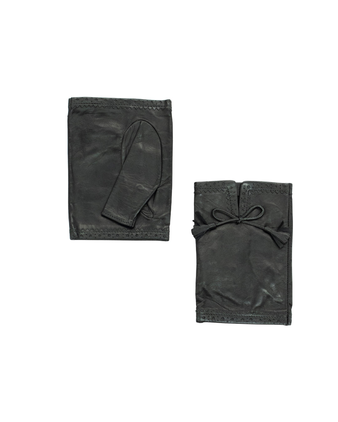 Mehndi Tassle & Bow Leather Fingerless